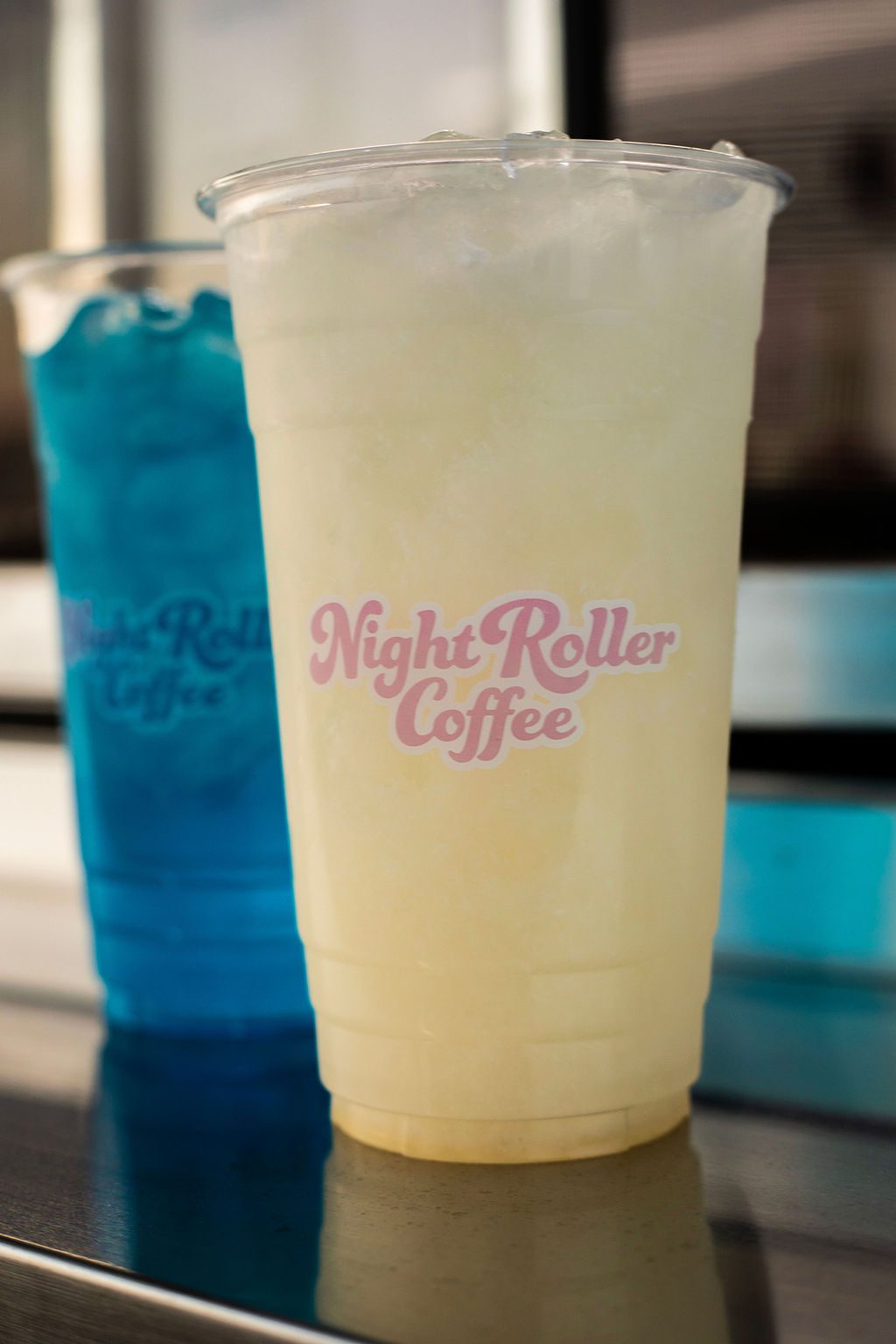 Fresh lemonade in a branded Night Roller cup